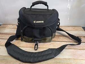 Canon Camera Bag Padded SLR Multi Strap Black & Green Carry Tote Shoulder Case